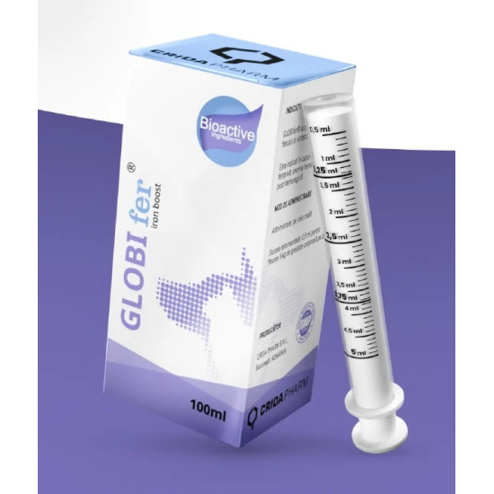 GLOBIfer Iron Boost 100 ml – supliment lichid pentru câini și pisici cu anemie
